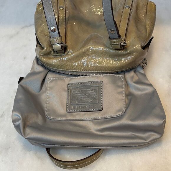 Coach Bag Purse Handbag Audrey Perforated Patent Leather Mini Satchel Pocketbook - Picture 15 of 16